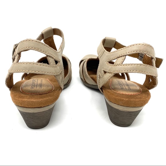 Rockport Cobb Hill Aubrey t-strap khaki WIDE - Picture 7 of 10